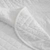 imageMartha Stewart  Queen Size Quilt Set Soft amp Smooth Sateen Bedding with a Light and Breathable Feel 3 Piece Bed Set with Matching Pillowcases Fern Embroidery GreyVintage Scallop White