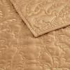 imageMartha Stewart  Queen Size Quilt Set Soft amp Smooth Sateen Bedding with a Light and Breathable Feel 3 Piece Bed Set with Matching Pillowcases Fern Embroidery GreyFern Embroidery Beige