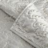 imageMartha Stewart  Queen Size Quilt Set Soft amp Smooth Sateen Bedding with a Light and Breathable Feel 3 Piece Bed Set with Matching Pillowcases Fern Embroidery GreyFern Embroidery Grey