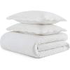 imageMartha Stewart  Queen Size Quilt Set Soft amp Smooth Sateen Bedding with a Light and Breathable Feel 3 Piece Bed Set with Matching Pillowcases Fern Embroidery GreyVintage Scallop White