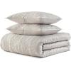 imageMartha Stewart  Queen Size Quilt Set Soft amp Smooth Sateen Bedding with a Light and Breathable Feel 3 Piece Bed Set with Matching Pillowcases Fern Embroidery GreyFern Embroidery Grey