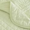 imageMartha Stewart  Queen Size Quilt Set Soft amp Smooth Sateen Bedding with a Light and Breathable Feel 3 Piece Bed Set with Matching Pillowcases Fern Embroidery GreyVintage Scallop Green