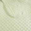 imageMartha Stewart  Queen Size Quilt Set Soft amp Smooth Sateen Bedding with a Light and Breathable Feel 3 Piece Bed Set with Matching Pillowcases Fern Embroidery GreyVintage Scallop Green