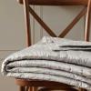 imageMartha Stewart  Queen Size Quilt Set Soft amp Smooth Sateen Bedding with a Light and Breathable Feel 3 Piece Bed Set with Matching Pillowcases Fern Embroidery GreyFern Embroidery Grey