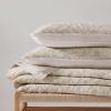imageMartha Stewart  Queen Size Quilt Set Soft amp Smooth Sateen Bedding with a Light and Breathable Feel 3 Piece Bed Set with Matching Pillowcases Fern Embroidery GreyLayered Branches Beige