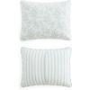 imageMartha Stewart  Queen Size Quilt Set Soft amp Smooth Sateen Bedding with a Light and Breathable Feel 3 Piece Bed Set with Matching Pillowcases Fern Embroidery GreyMurray Leaves Green