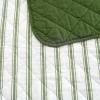 imageMartha Stewart  Queen Size Quilt Set Soft amp Smooth Sateen Bedding with a Light and Breathable Feel 3 Piece Bed Set with Matching Pillowcases Fern Embroidery GreyTicking Stripe Green