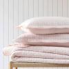 imageMartha Stewart  Queen Size Quilt Set Soft amp Smooth Sateen Bedding with a Light and Breathable Feel 3 Piece Bed Set with Matching Pillowcases Fern Embroidery GreyOlivia Gingham Pink