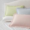 imageMartha Stewart  Queen Size Quilt Set Soft amp Smooth Sateen Bedding with a Light and Breathable Feel 3 Piece Bed Set with Matching Pillowcases Fern Embroidery GreyVintage Scallop Pink