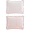 imageMartha Stewart  Queen Size Quilt Set Soft amp Smooth Sateen Bedding with a Light and Breathable Feel 3 Piece Bed Set with Matching Pillowcases Fern Embroidery GreyOlivia Gingham Pink