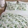 imageMartha Stewart  Queen Size Quilt Set Soft amp Smooth Sateen Bedding with a Light and Breathable Feel 3 Piece Bed Set with Matching Pillowcases Fern Embroidery GreyHydrangea Floral Beige