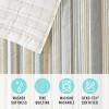 imageMartha Stewart  Queen Size Quilt Set Soft amp Smooth Sateen Bedding with a Light and Breathable Feel 3 Piece Bed Set with Matching Pillowcases Fern Embroidery GreyLefferts Stripe