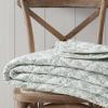 imageMartha Stewart  Queen Size Quilt Set Soft amp Smooth Sateen Bedding with a Light and Breathable Feel 3 Piece Bed Set with Matching Pillowcases Fern Embroidery GreyMurray Leaves Green