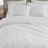 imageMartha Stewart  Queen Size Quilt Set Soft amp Smooth Sateen Bedding with a Light and Breathable Feel 3 Piece Bed Set with Matching Pillowcases Fern Embroidery GreyVintage Scallop White