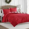 imageMartha Stewart  Queen Comforter Set 100 Silky Smooth Cotton Sateen Floral Bedding for Year Round Comfort 3 Piece Bed Set with Matching Pillowcases Songbird YellowDark Red
