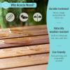 imageMartha Stewart Kids Outdoor Craft Table and 2 Bench Set Acacia Wood Activity Desk wCrate Caddy and Storage Shelves  Kids Play amp Picnic Table wBenches for Backyard Patio Outdoor Classrooms