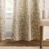imageMartha Stewart Beige Floral Blackout Window Curtains for Living Room or Bedroom  37 x 84  Set of 2  Linen Cream FlowersLinen