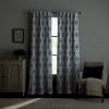 imageMartha Stewart Blue and White Floral Blackout Window Curtains for Living Room or Bedroom  37 x 84  Set of 2  Block Print FlowersBlue