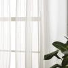 imageMartha Stewart Dot Embroidery Sheer Rod Pocket Window Curtain Panel Pair 84 ChampagneChampagne