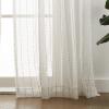 imageMartha Stewart Dot Embroidery Sheer Rod Pocket Window Curtain Panel Pair 84 ChampagneChampagne