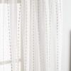 imageMartha Stewart Dot Embroidery Sheer Rod Pocket Window Curtain Panel Pair 84 ChampagneChampagne