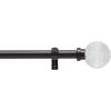 imageMartha Stewart Freeport Curtain Rod for Windows 66 to 120 inches Adjustable Length 1 inch Diameter Metal Curtain Rod with Round Finials 66  120 BronzeBronze