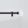imageMartha Stewart Freeport Curtain Rod for Windows 66 to 120 inches Adjustable Length 1 inch Diameter Metal Curtain Rod with Round Finials 66  120 BronzeBronze