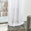 imageMartha Stewart Glacier Sheer Rod Pocket Window Curtain Panel Pair 84 Soft White