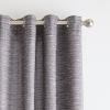 imageMartha Stewart Grey Light Filtering Window Curtains for Living Room or Bedroom  50 x 95  Textured Panels  Grommet Top  Set of 2Charcoal