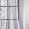 imageMartha Stewart Hourglass Embroidery Rod Pocket Window Curtain Panel Pair 95 WhiteSilver