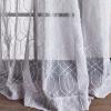 imageMartha Stewart Hourglass Embroidery Rod Pocket Window Curtain Panel Pair 95 WhiteSilver
