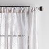 imageMartha Stewart Hourglass Embroidery Rod Pocket Window Curtain Panel Pair 95 WhiteSilver