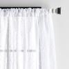 imageMartha Stewart Hourglass Embroidery Rod Pocket Window Curtain Panel Pair 95 WhiteWhite