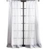 imageMartha Stewart Hourglass Embroidery Rod Pocket Window Curtain Panel Pair 95 WhiteWhite