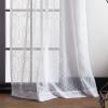 imageMartha Stewart Hourglass Embroidery Rod Pocket Window Curtain Panel Pair 95 WhiteWhite