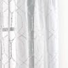 imageMartha Stewart Hourglass Embroidery Rod Pocket Window Curtain Panel Pair 95 WhiteWhite