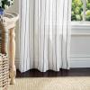 imageMartha Stewart Laguna Stripe SemiSheer Tie Tab Window Curtain Panel Pair 84 BlueBlue