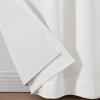 imageMartha Stewart Lido Linen Blackout Foam Lined Rod PocketBack Tab Window Curtain Panel Pair 84 WhiteWhite
