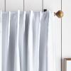imageMartha Stewart Lido Linen Blackout Foam Lined Rod PocketBack Tab Window Curtain Panel Pair 84 WhiteWhite