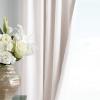 imageMartha Stewart Park Avenue Metallic Blackout Back Tab Window Curtain Panel Pair 84 BlushBlush
