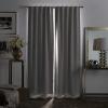 imageMartha Stewart Park Avenue Metallic Blackout Back Tab Window Curtain Panel Pair 84 BlushBlush