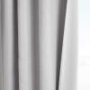 imageMartha Stewart Park Avenue Metallic Blackout Back Tab Window Curtain Panel Pair 84 BlushSilver
