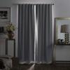 imageMartha Stewart Park Avenue Metallic Blackout Back Tab Window Curtain Panel Pair 84 BlushSilver