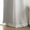 imageMartha Stewart Park Avenue Metallic Blackout Back Tab Window Curtain Panel Pair 84 BlushWhite