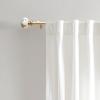 imageMartha Stewart Roseland Curtain Rod Set for Windows 36 66 34 inch Brushed Brass Blue White Finials