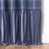 imageMartha Stewart Ruffle Curtains Striped Valance for Window  Kitchen Curtain  1 Piece  60 x 14 BlueBlue