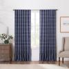 imageMartha Stewart Ruffle Curtains Striped Valance for Window  Kitchen Curtain  1 Piece  60 x 14 BlueBlue
