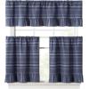 imageMartha Stewart Ruffle Curtains Striped Valance for Window  Kitchen Curtain  1 Piece  60 x 14 BlueBlue