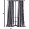 imageMartha Stewart Sherwood Velvet Grommet Window Curtain Panel Pair 84 TealGrey
