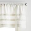 imageMartha Stewart Waters Edge Tufted 3Piece Window Curtain Valance amp Tiers Set 36 White